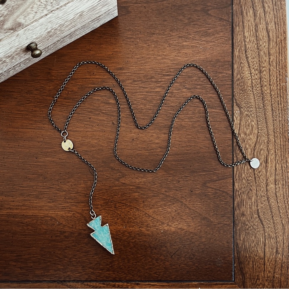 Fabulina Amazonite Arrow Necklace